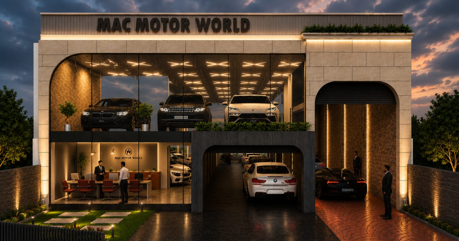 MAC Motor World Automobile Showroom Render